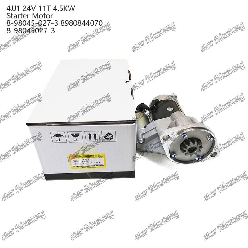 4JJ1 इंजन स्टार्टर मोटर 24V 11T 4.5KW 8-98045-027-3 8980844070 8-98045027-3 ISUZU इंजन स्पेयर पार्ट्स के लिए