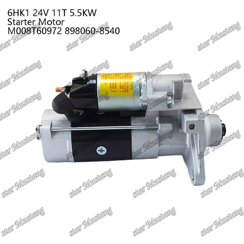 6HK1 इंजन स्टार्टर मोटर 24V 11T 5.5KW M008T60972 898060-8540 ISUZU इंजन स्पेयर पार्ट्स के लिए