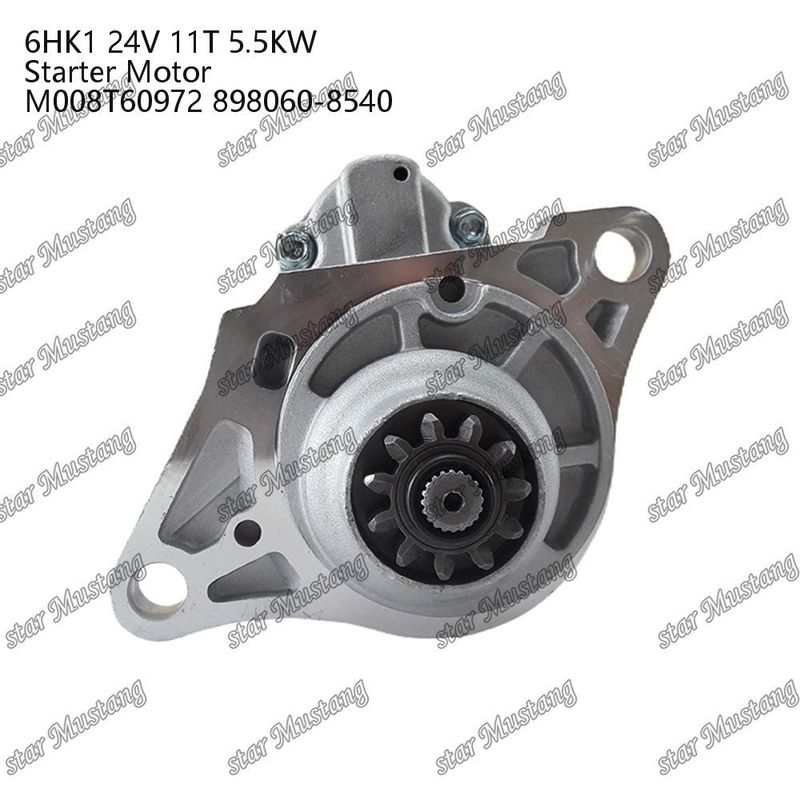 6HK1 इंजन स्टार्टर मोटर 24V 11T 5.5KW M008T60972 898060-8540 ISUZU इंजन स्पेयर पार्ट्स के लिए