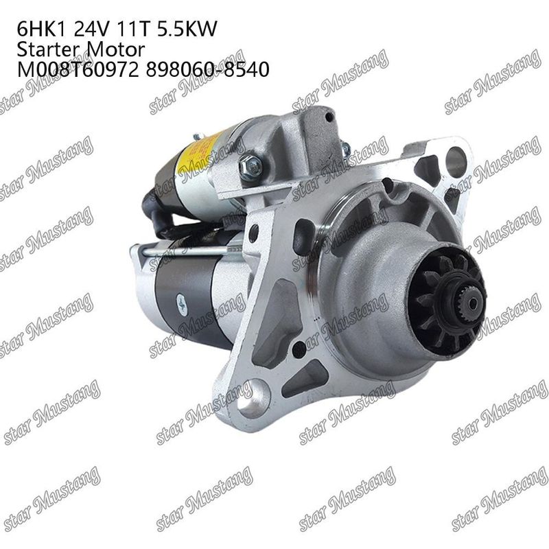 6HK1 इंजन स्टार्टर मोटर 24V 11T 5.5KW M008T60972 898060-8540 ISUZU इंजन स्पेयर पार्ट्स के लिए