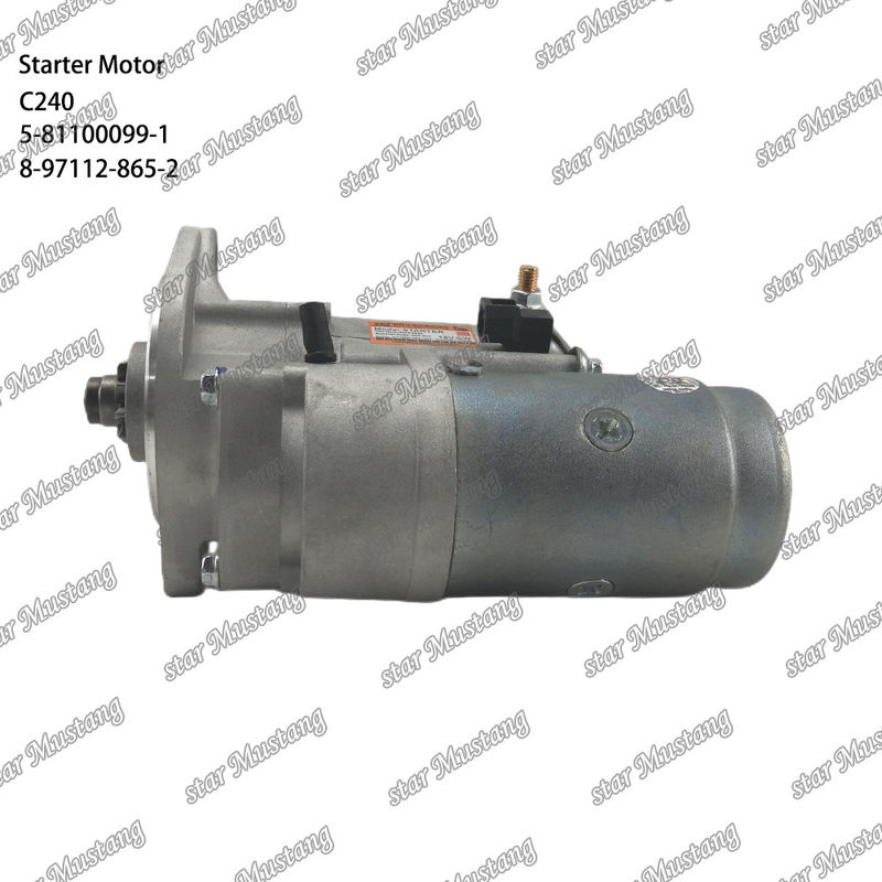 C240 इंजन स्टार्टर मोटर 9T 12V 5-81100099-1 8-97112-865-2 ISUZU इंजन स्पेयर पार्ट्स के लिए