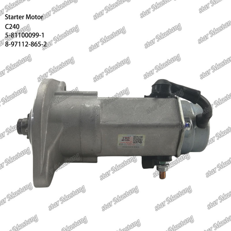 C240 इंजन स्टार्टर मोटर 9T 12V 5-81100099-1 8-97112-865-2 ISUZU इंजन स्पेयर पार्ट्स के लिए