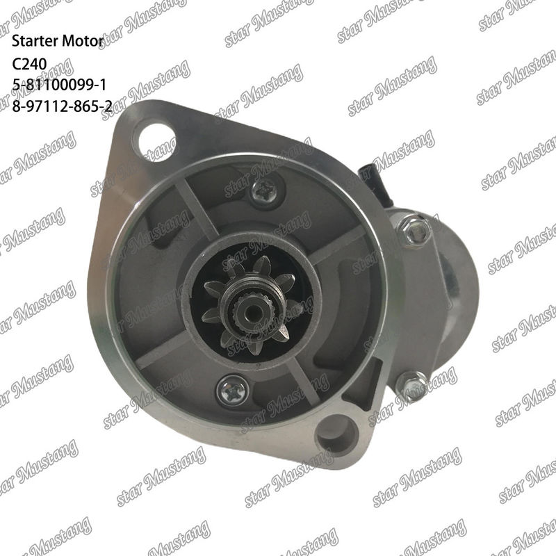 C240 इंजन स्टार्टर मोटर 9T 12V 5-81100099-1 8-97112-865-2 ISUZU इंजन स्पेयर पार्ट्स के लिए