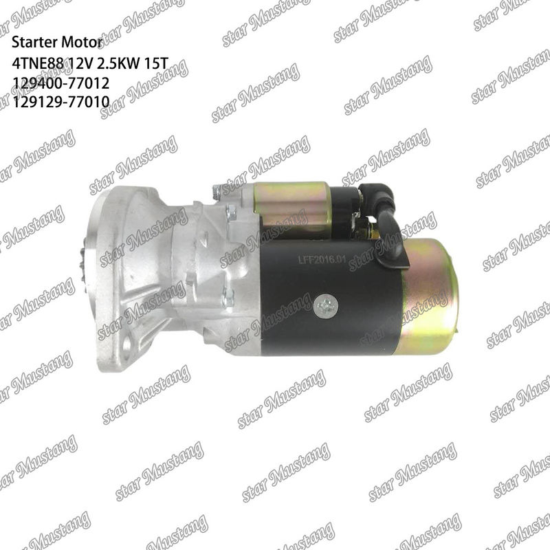 4TNE88 इंजन स्टार्टर मोटर 12V 2.5KW 15T 129400-77012 129129-77010 YANMAR इंजन स्पेयर पार्ट्स के लिए