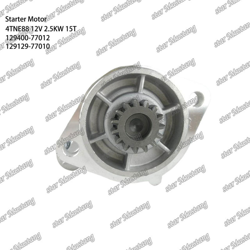 4TNE88 इंजन स्टार्टर मोटर 12V 2.5KW 15T 129400-77012 129129-77010 YANMAR इंजन स्पेयर पार्ट्स के लिए