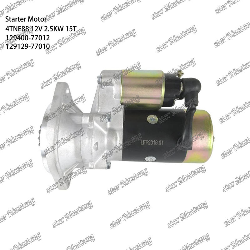 4TNE88 इंजन स्टार्टर मोटर 12V 2.5KW 15T 129400-77012 129129-77010 YANMAR इंजन स्पेयर पार्ट्स के लिए