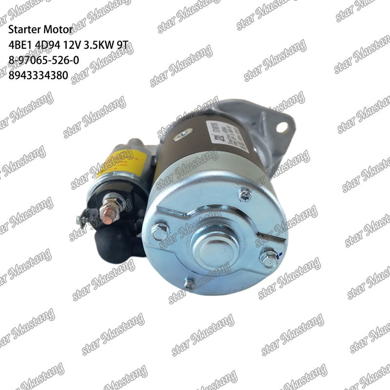 स्टार्टर मोटर 4BE1 4D94 12V 9T 8-97065-526-0 8943334380 Komatsu इंजन भागों के लिए उपयुक्त