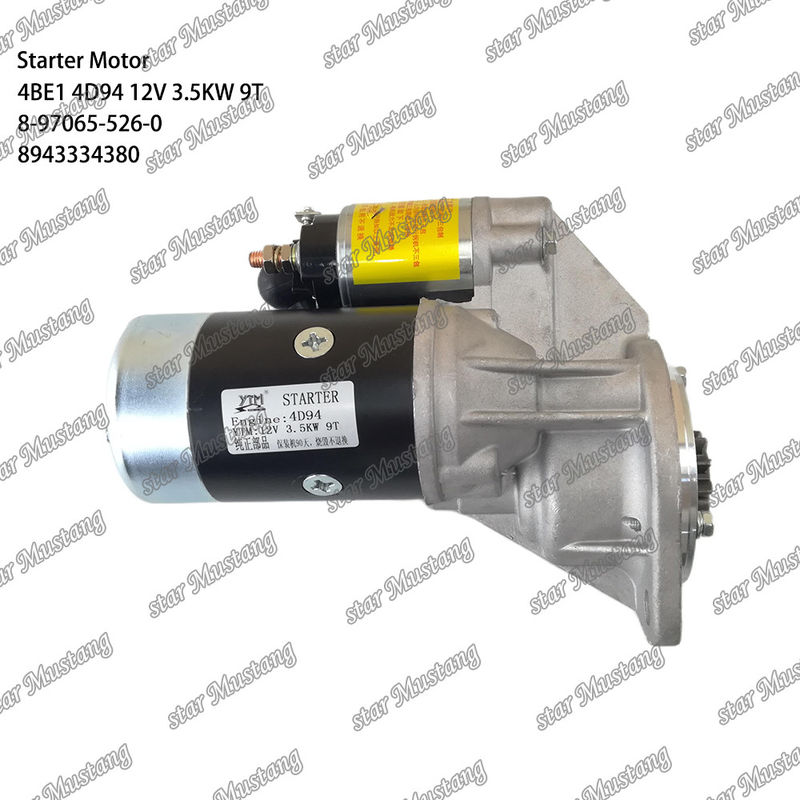 स्टार्टर मोटर 4BE1 4D94 12V 9T 8-97065-526-0 8943334380 Komatsu इंजन भागों के लिए उपयुक्त