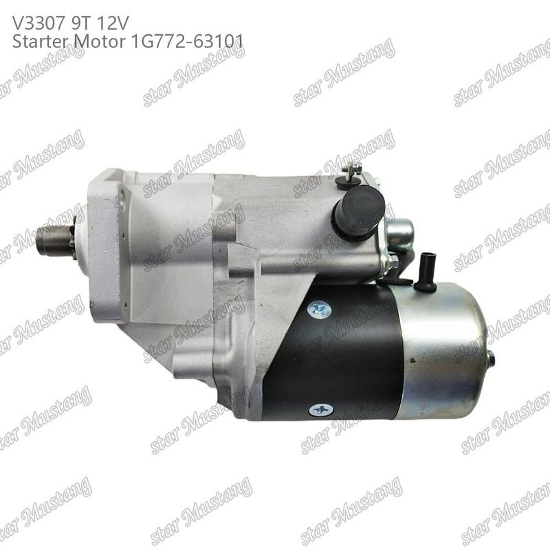 स्टार्टर मोटर V3307 9T 12V 1G772-63101 कुबोटा इंजन पार्ट्स के लिए उपयुक्त
