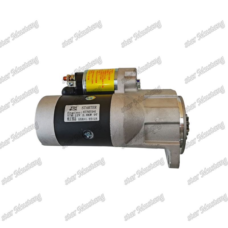 4TNE94 इंजन स्टार्टर मोटर 12V 2.8KW 9T YANMAR इंजन स्पेयर पार्ट्स के लिए