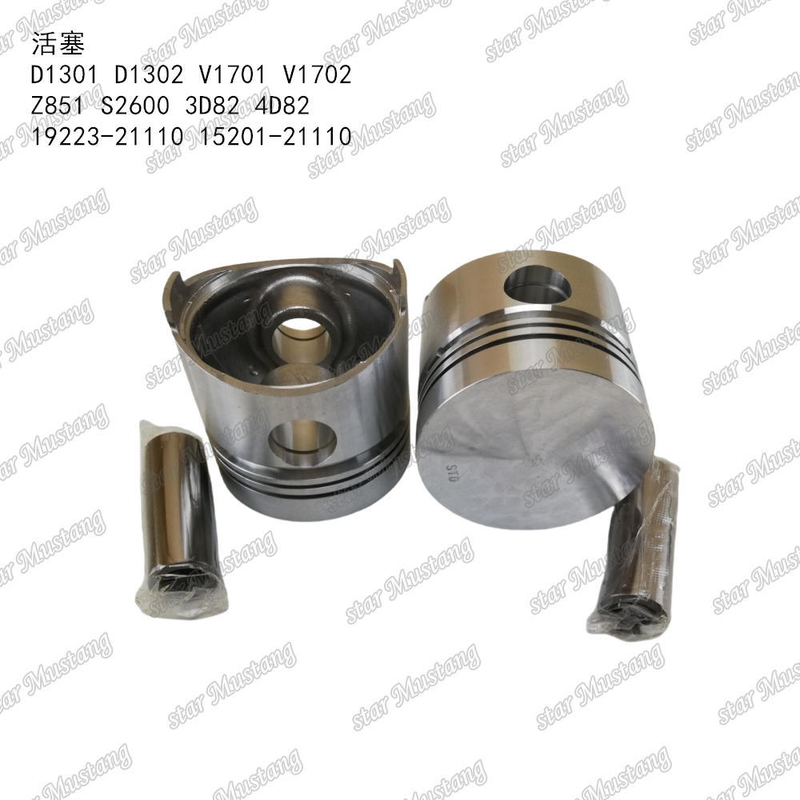 पिस्टन D1301 D1302 V1701 V1702 Z851 S2600 3D82 4D82 19223-21110 15201-21110 कुबोटा इंजन पार्ट्स के लिए उपयुक्त