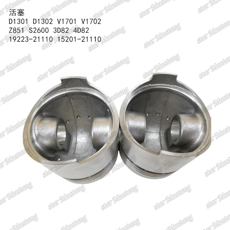 पिस्टन D1301 D1302 V1701 V1702 Z851 S2600 3D82 4D82 19223-21110 15201-21110 कुबोटा इंजन पार्ट्स के लिए उपयुक्त