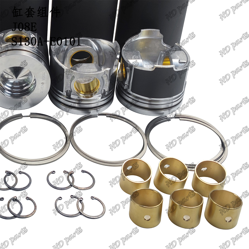 Engine J08E Cylinder Liner Kit Piston S130A-E0101 For HINO Engine Spare Parts